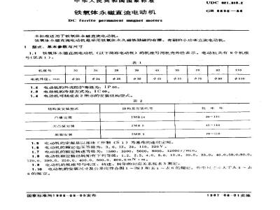 GB 6656-1986 铁氧体永磁直流电动机