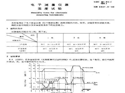 GB 6587.3-1986 电子测量仪器 湿度试验