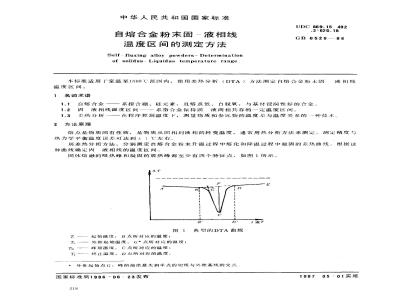 GB/T 6526-1986 自熔合金粉末固-液相线温度区间的测定方法