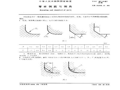 GB/T 6403.4-1986 零件倒圆与倒角