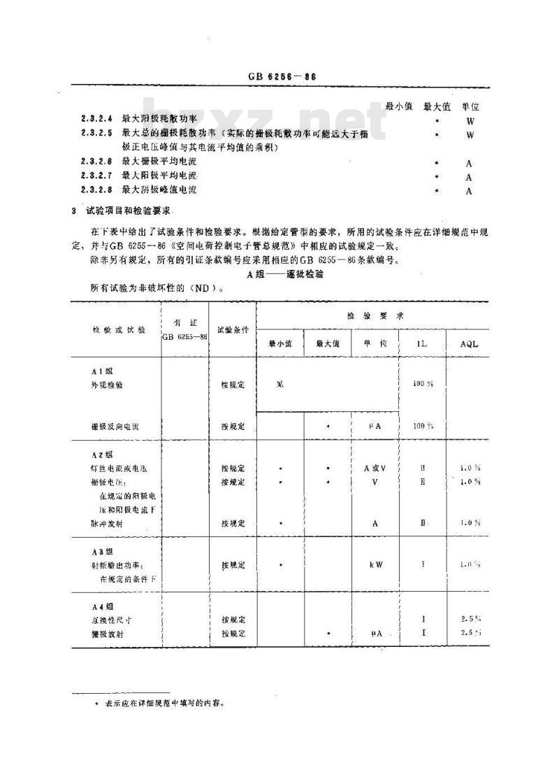 GB/T 6256-1986 工业加热三极管空白详细规范(可供认证用) GB/T 6256-1986 工业加热三极管空白详细规范(可供认证用)