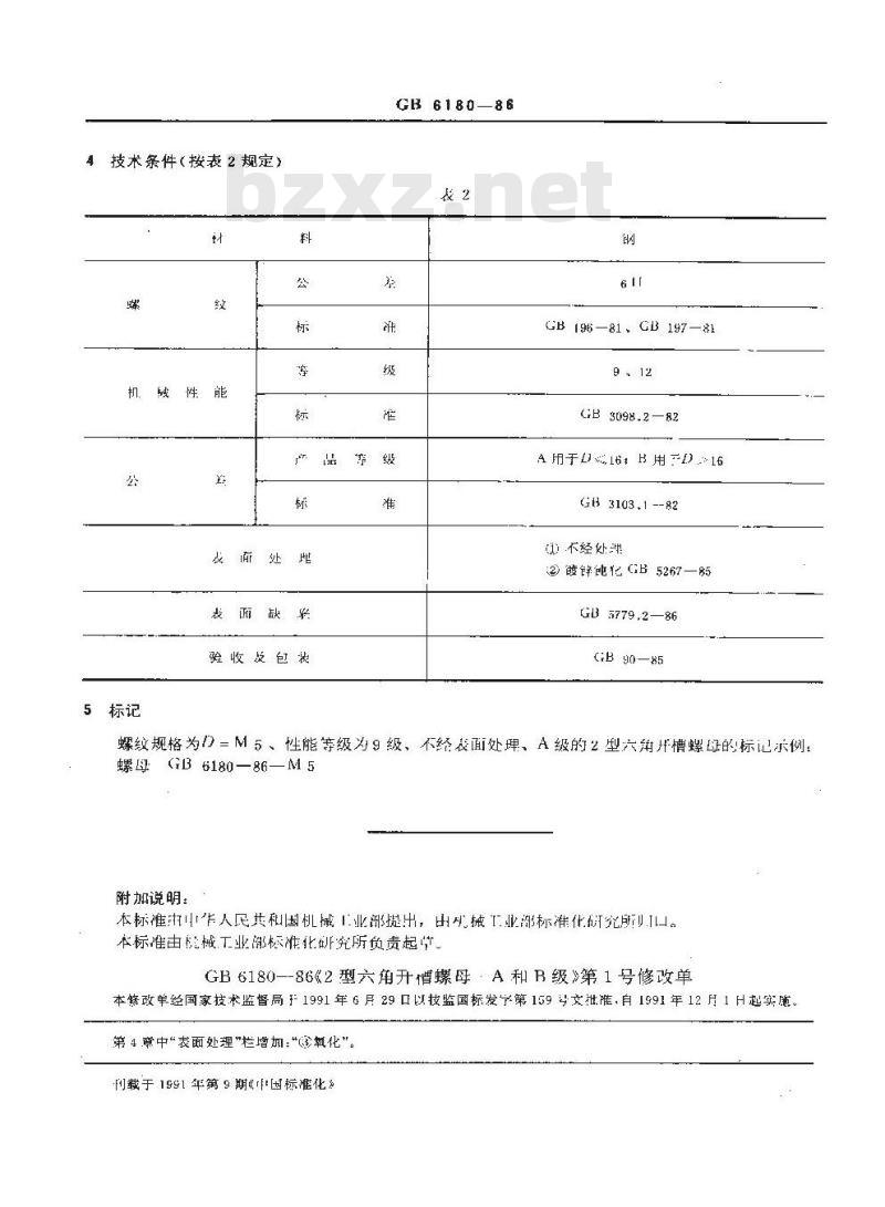 GB/T 6180-1986 2型六角开槽螺母 A和B级 GB/T 6180-1986 2型六角开槽螺母 A和B级