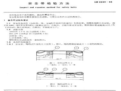 GB/T 6096-1985 安全带检验方法