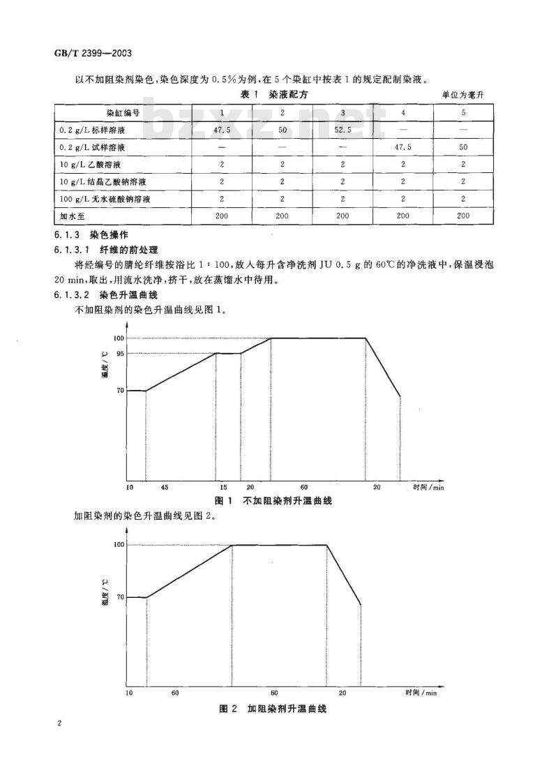 GB/T 2399-2003 阳离子染料 染色色光和强度的测定 GB/T 2399-2003 阳离子染料 染色色光和强度的测定