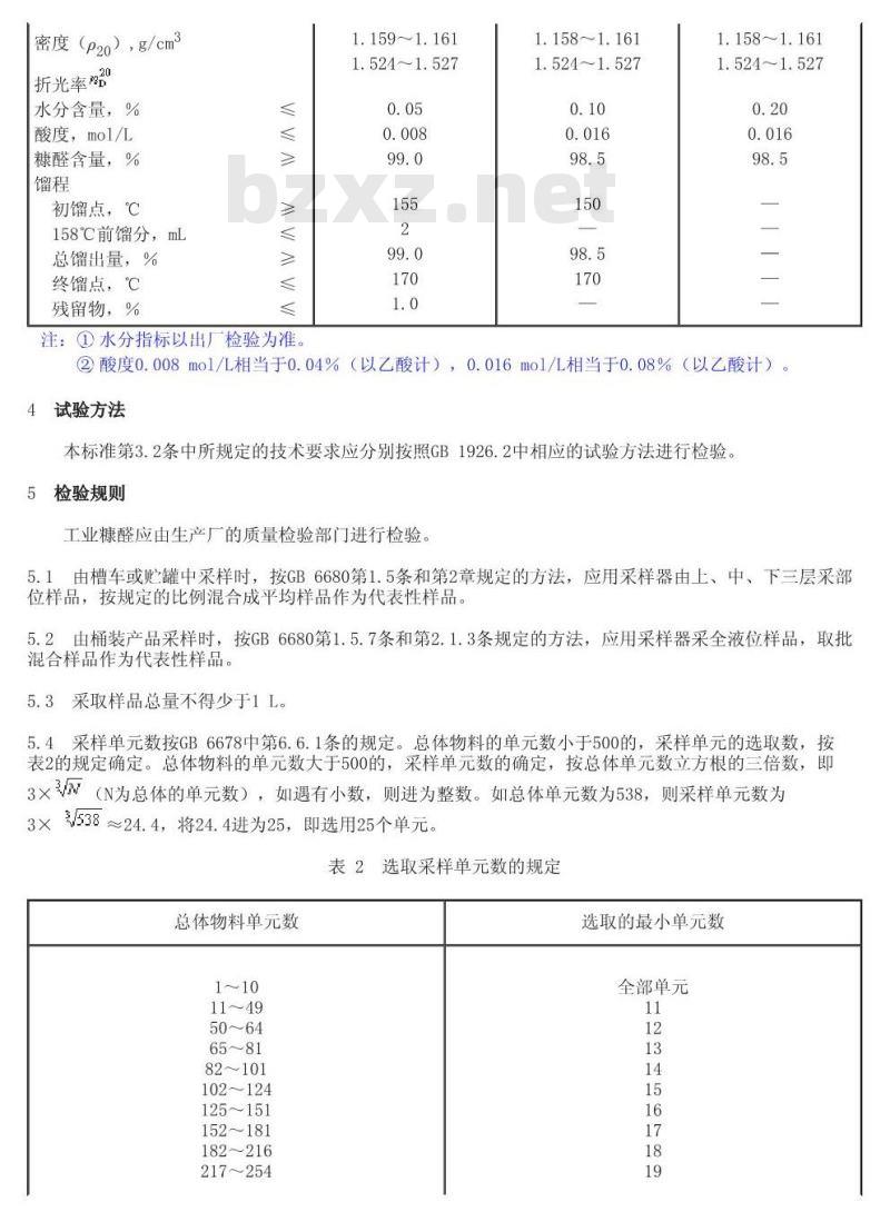 GB 1926.1-1988 工业糠醛 GB 1926.1-1988 工业糠醛