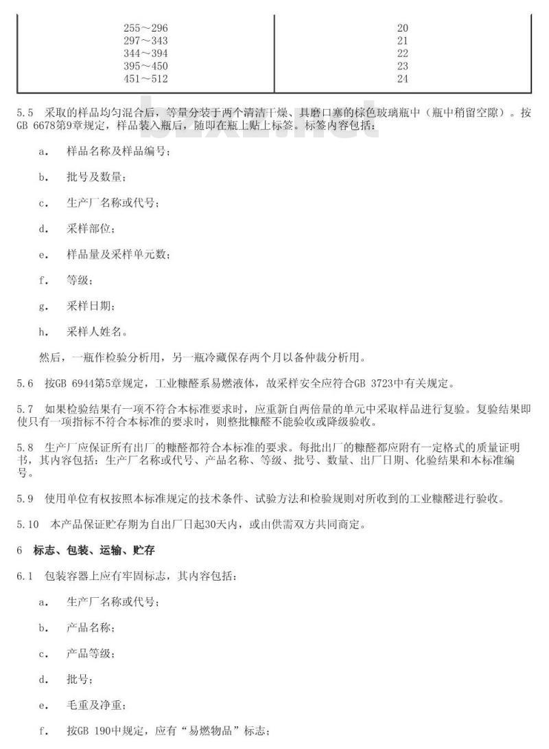 GB 1926.1-1988 工业糠醛 GB 1926.1-1988 工业糠醛