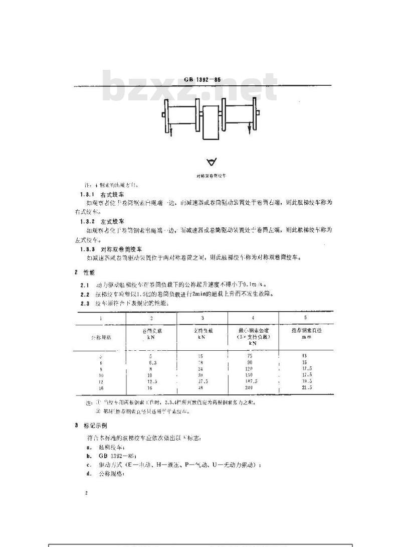 GB 1392-1985 舷梯绞车 GB 1392-1985 舷梯绞车