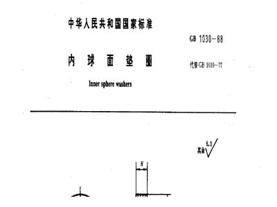 GB/T 1030-1988 内球面垫圈