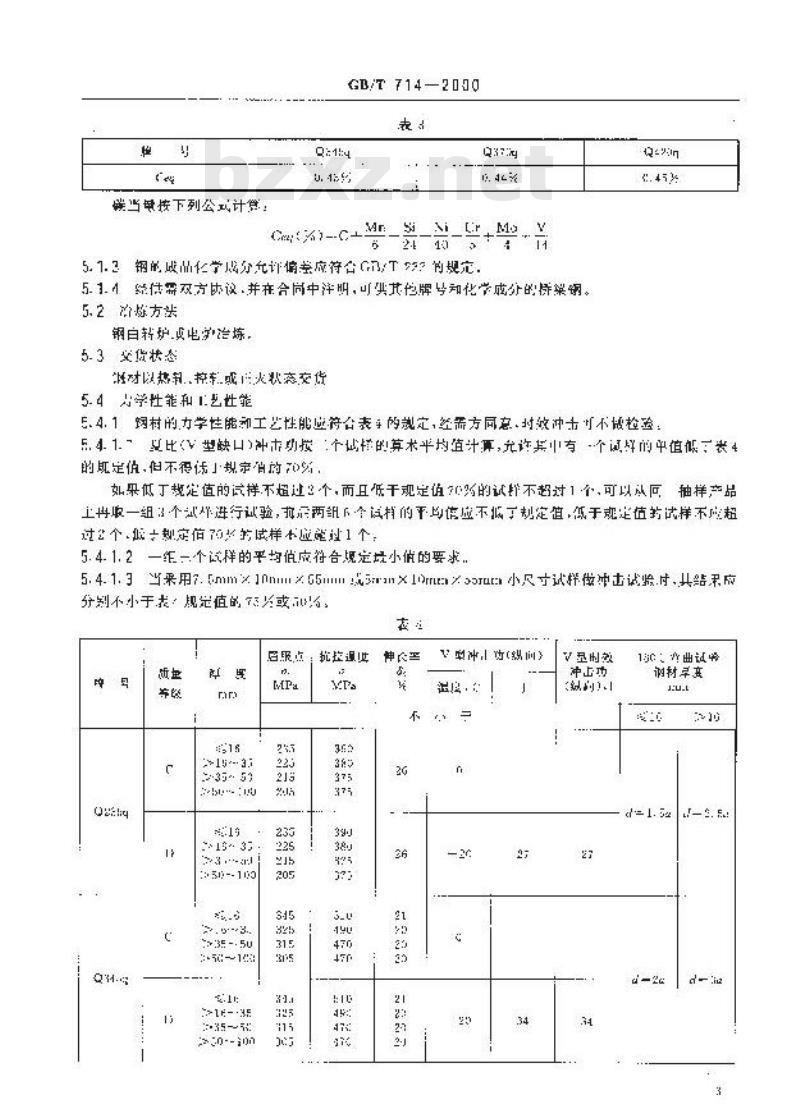 GB/T 714-2000 桥梁用结构钢 GB/T 714-2000 桥梁用结构钢