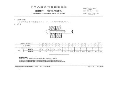 GB/T 152.1-1988 紧固件 铆钉用通孔