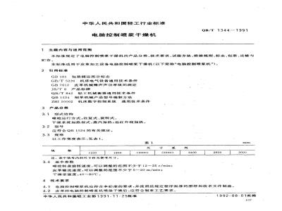 QB/T 1344-1991 电脑控制喷浆干燥机