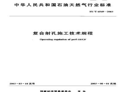 SY/T 6549-2003 复合射孔施工技术规程