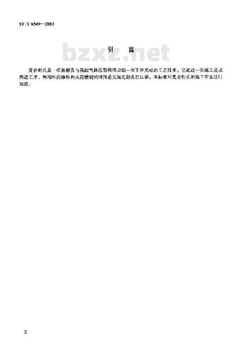 SY/T 6549-2003 复合射孔施工技术规程 SY/T 6549-2003 复合射孔施工技术规程