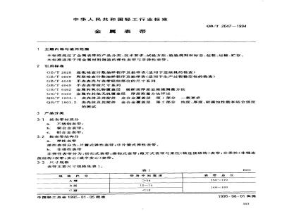 QB/T 2047-1994 金属表带