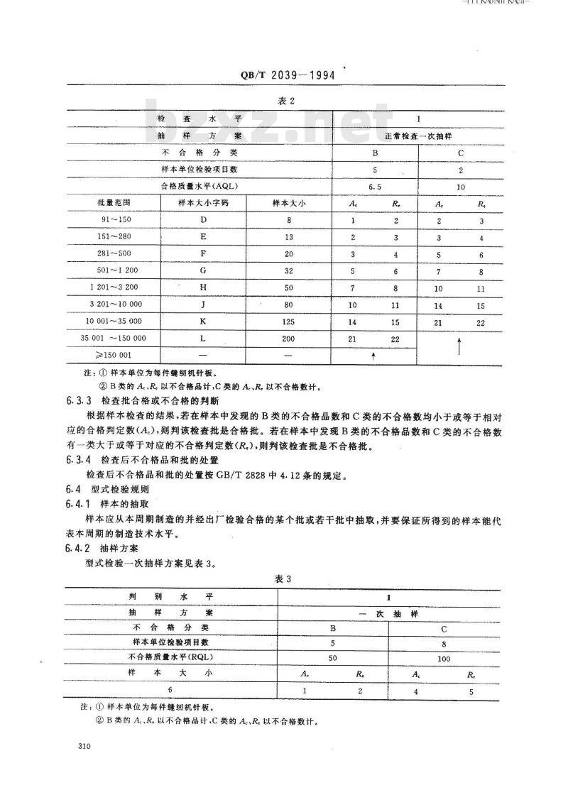 QB/T 2039-1994 家用缝纫机针板 QB/T 2039-1994 家用缝纫机针板