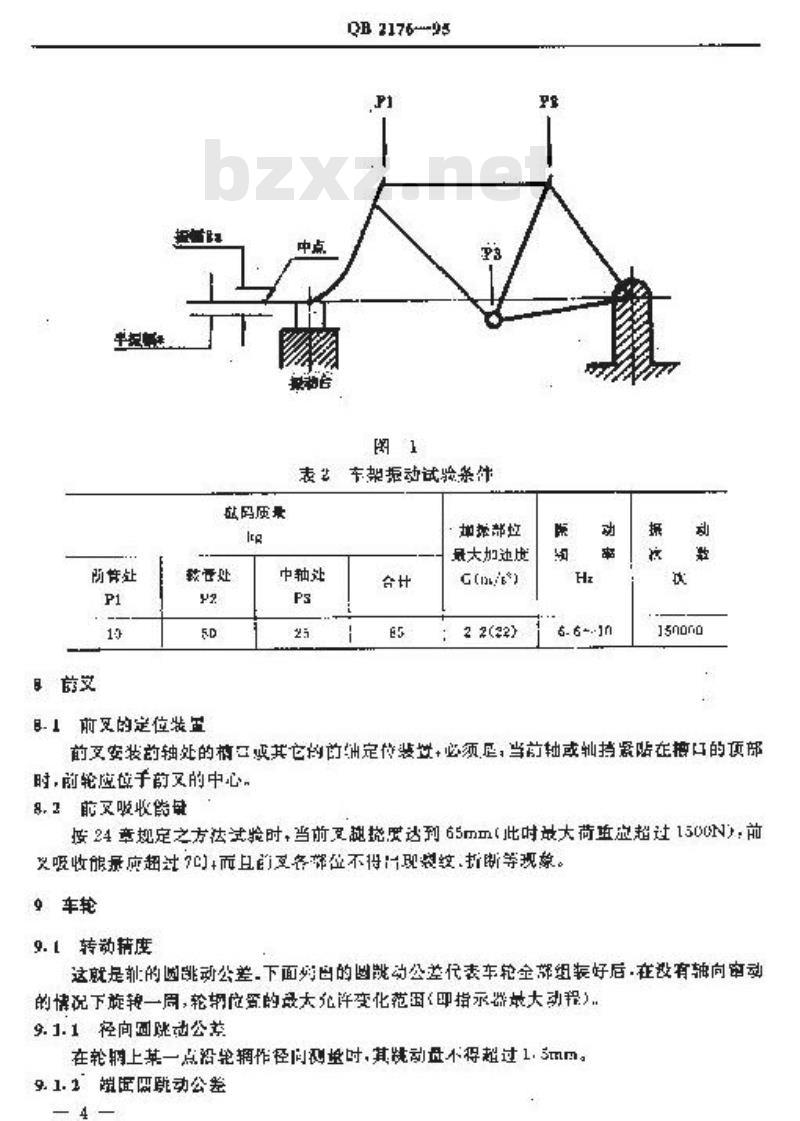 QB 2176-1995 非公路自行车安全要求 QB 2176-1995 非公路自行车安全要求