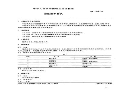 QB 1999-1994 密胺塑料餐具
