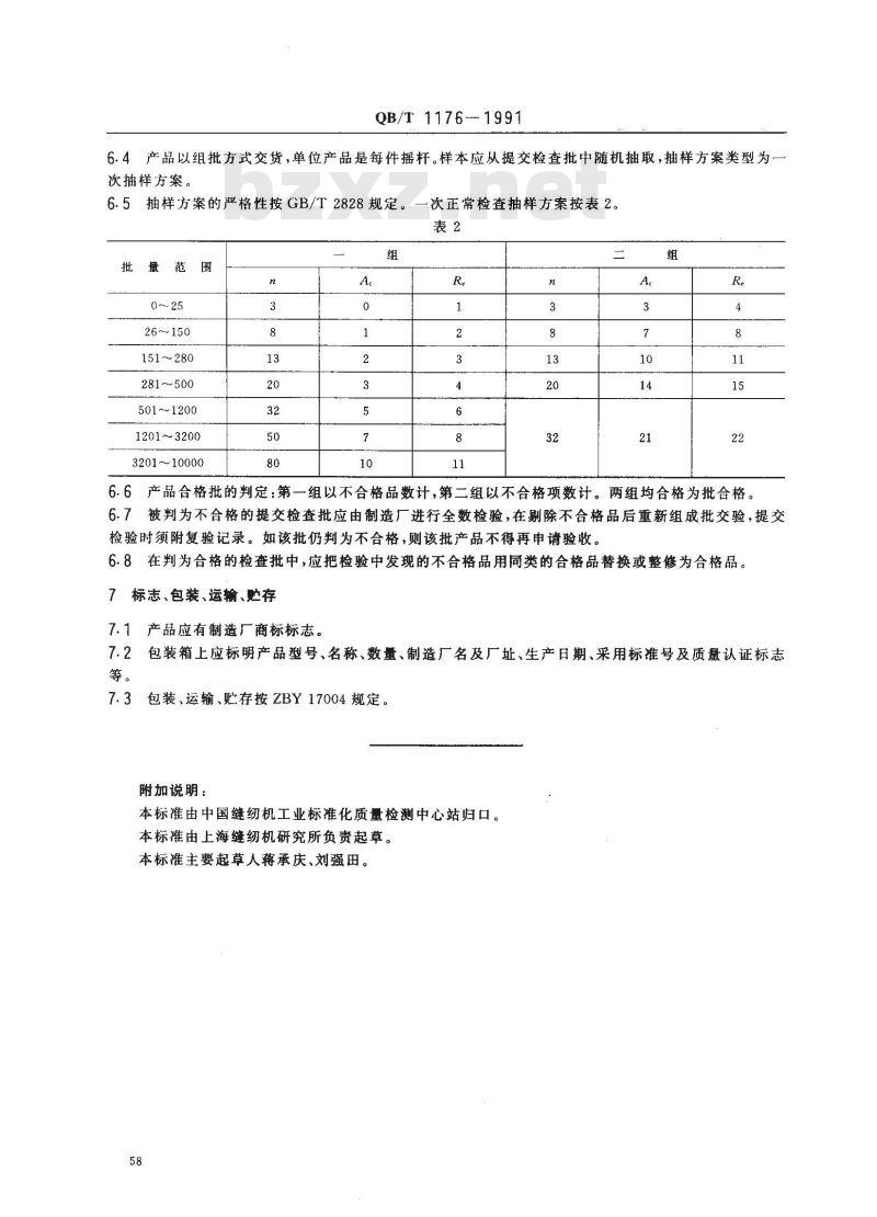 QB/T 1176-1991 家用缝纫机摇杆技术条件 QB/T 1176-1991 家用缝纫机摇杆技术条件