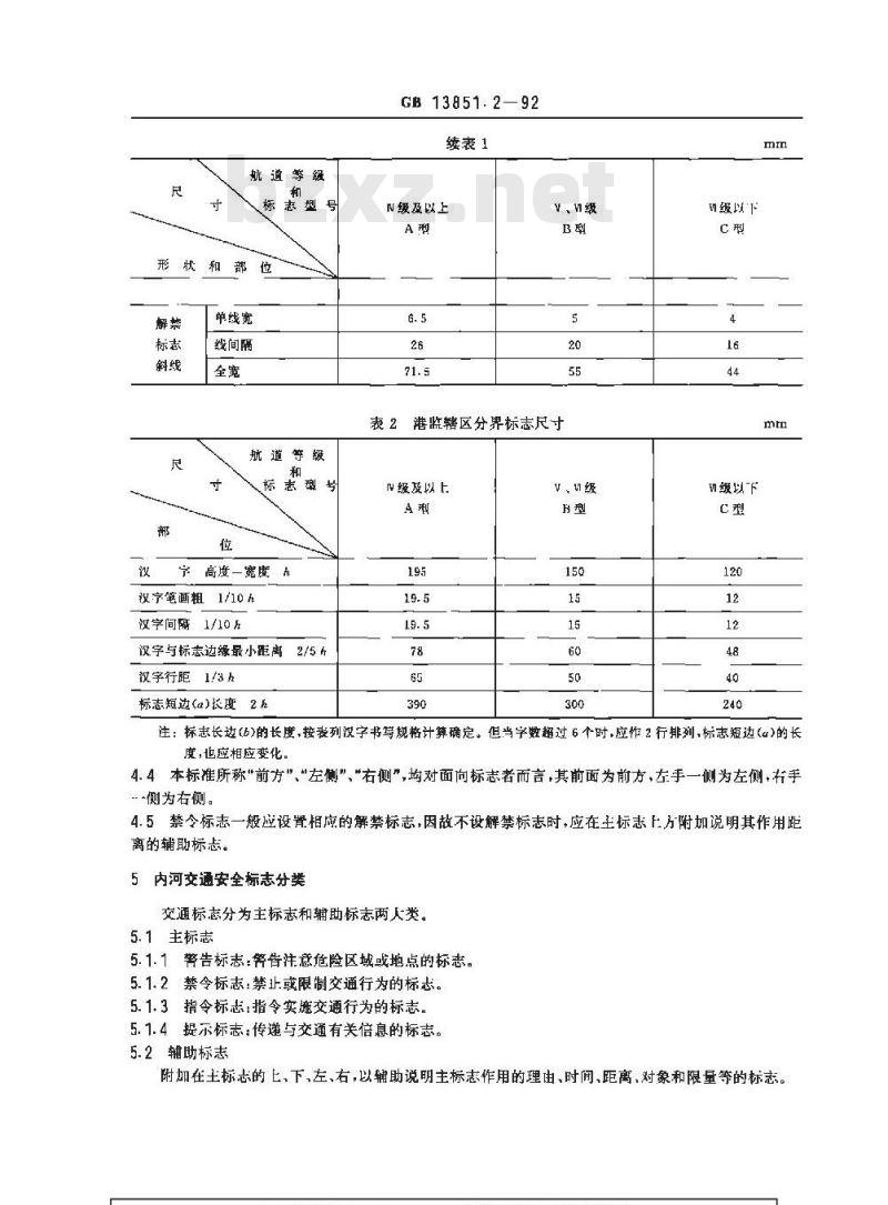 GB 13851.2-1992 内河交通安全标志 标志 GB 13851.2-1992 内河交通安全标志 标志