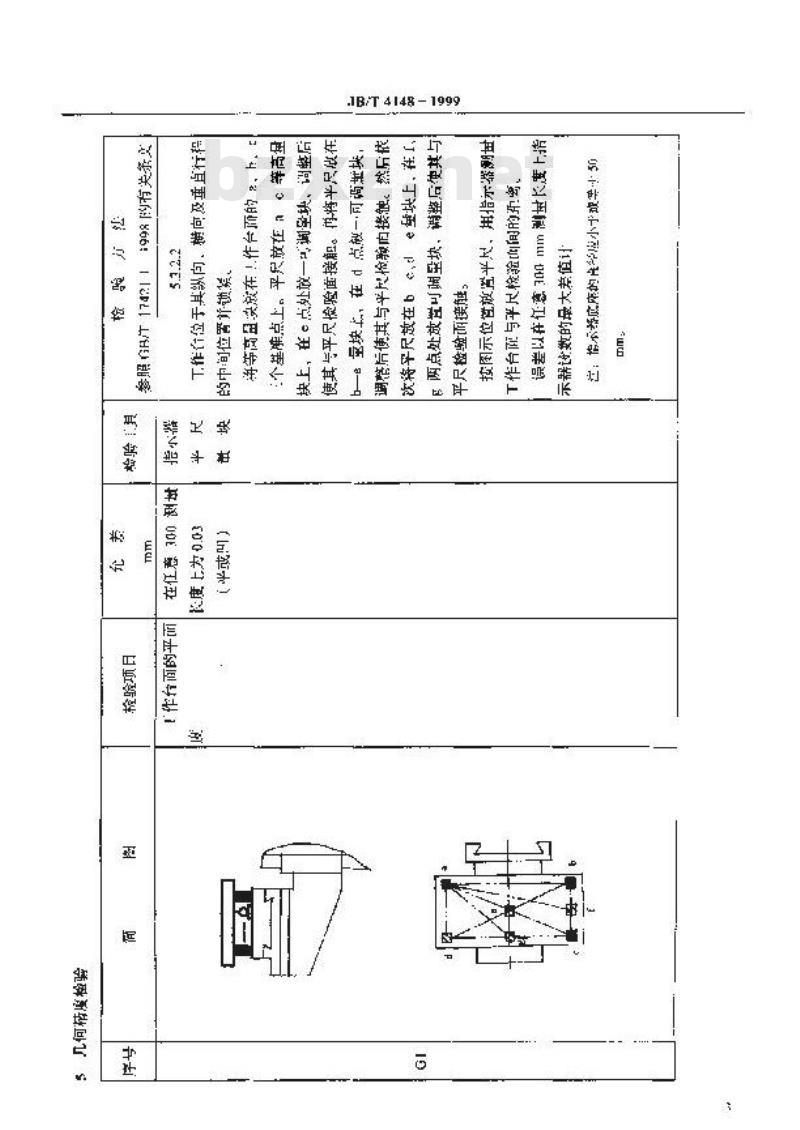 JB/T 4148-1999 十字工作台立式钻床 精度检验 JB/T 4148-1999 十字工作台立式钻床 精度检验