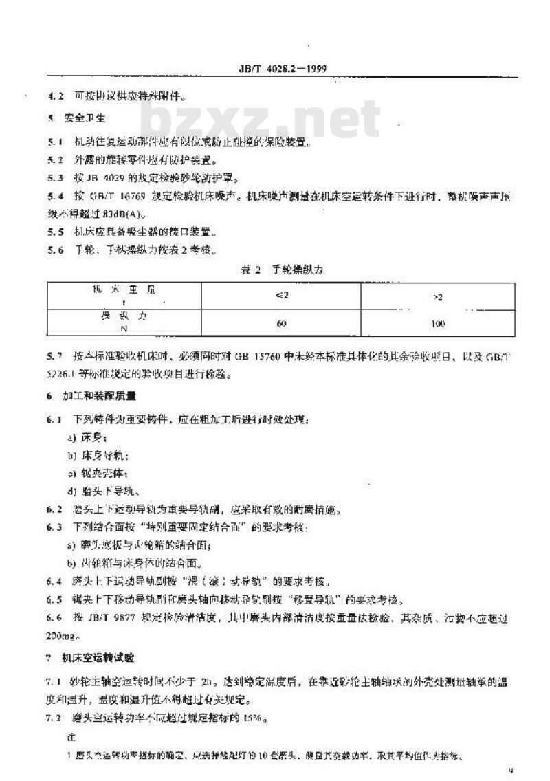 JB/T 4028.2-1999 圆锯片刃磨床 技术条件 JB/T 4028.2-1999 圆锯片刃磨床 技术条件