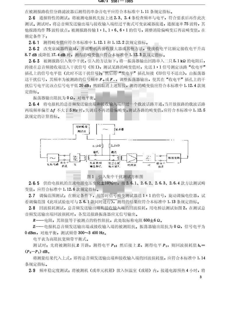 GB/T 5581-1985 75波特/180Hz调频音频电报机技术要求和测试方法 GB/T 5581-1985 75波特/180Hz调频音频电报机技术要求和测试方法