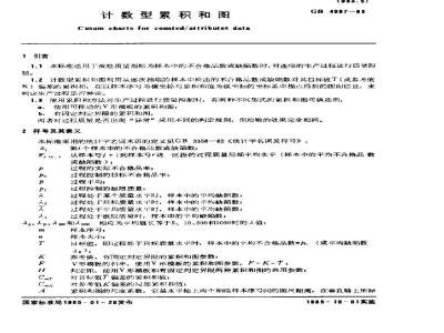 GB/T 4887-1985 计数型累积和图