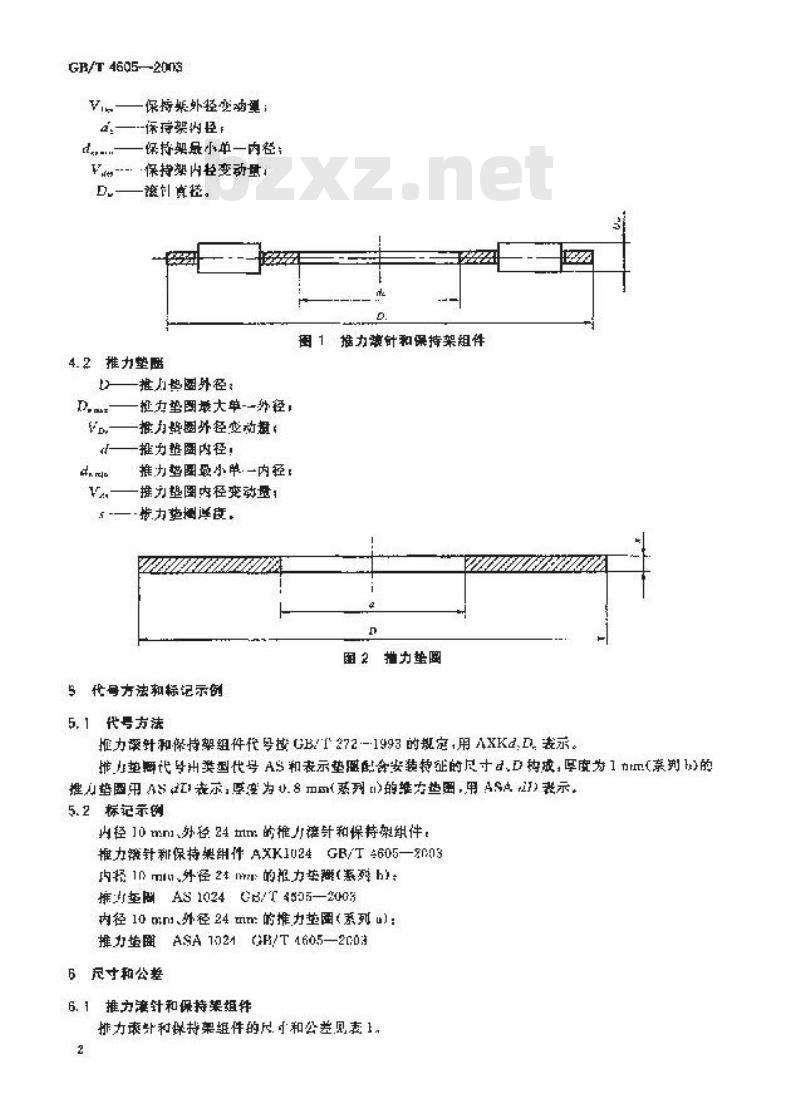 GB/T 4605-2003 滚动轴承 推力滚针和保持架组件及推力垫圈 GB/T 4605-2003 滚动轴承 推力滚针和保持架组件及推力垫圈