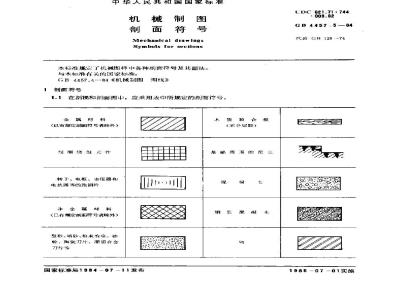 GB 4457.5-1984 机械制图 剖面符号
