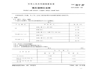 GB/T 4435-1984 镍及镍铜合金棒