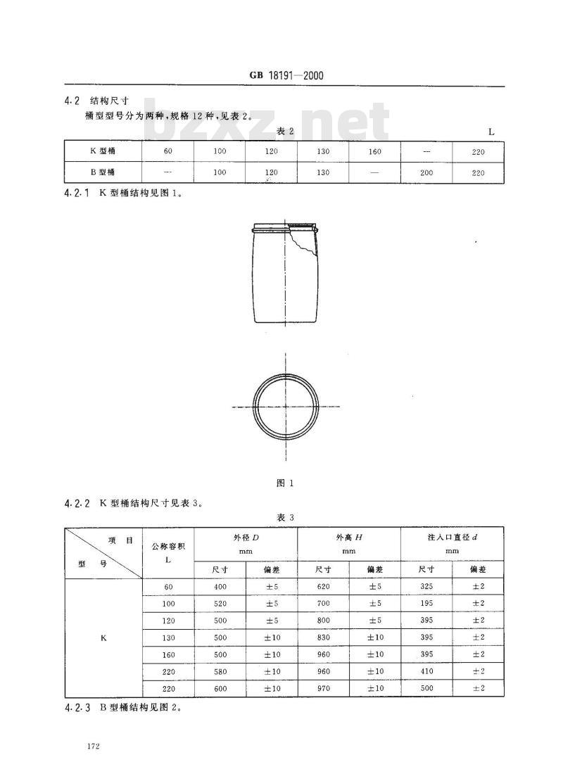 GB 18191-2000 包装容器 危险品包装用塑料桶 GB 18191-2000 包装容器 危险品包装用塑料桶