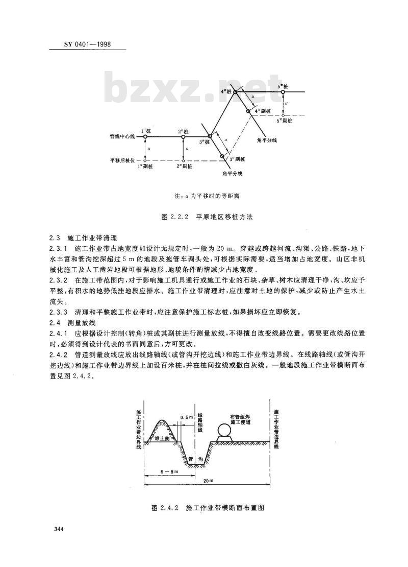 SY 0401-1998 输油输气管道线路工程施工及验收规范