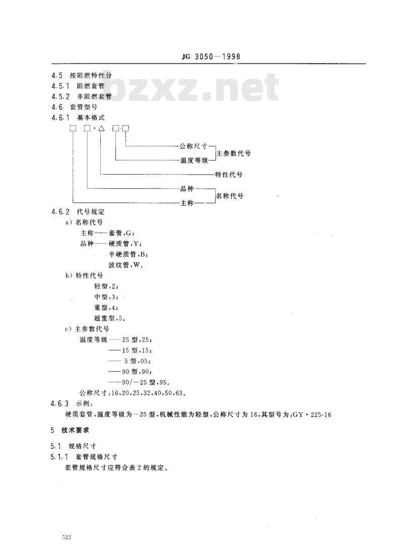JG 3050-1998 建筑用绝缘电工套管及配件