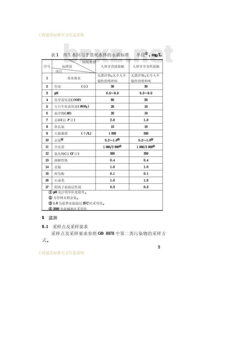 CJ/T 95-2000 再生水回用于景观水体的水质标准CJ/T95-2000 CJ/T 95-2000 再生水回用于景观水体的水质标准CJ/T95-2000