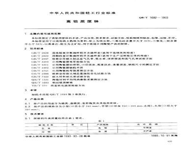 QB/T 1682-1993 High Alumina Sagger
