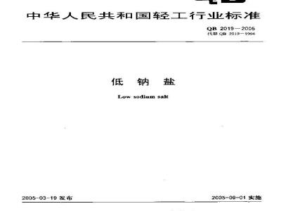 QB 2019-2005 低钠盐