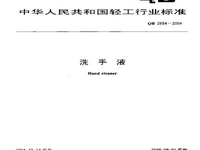 QB 2654-2004 洗手液