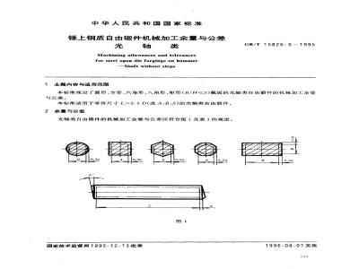GB/T 15826.6-1995 锤上钢质自由锻件机械加工余量与公差 光轴类