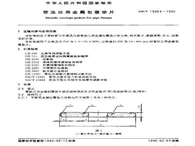 GB/T 15601-1995 管法兰用金属包覆垫片