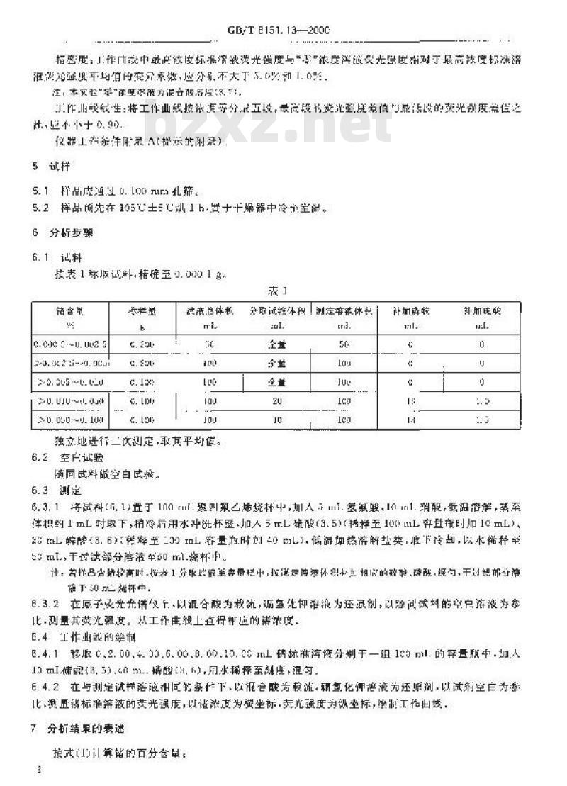 GB/T 8151.13-2000 锌精矿化学分析方法 锗量的测定