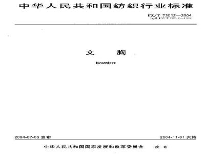FZ/T 73012-2004 Bra
