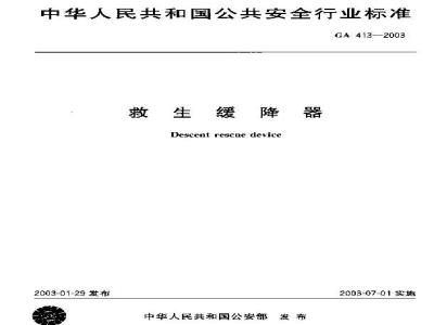 GA 413-2003 Lifesaving descending device