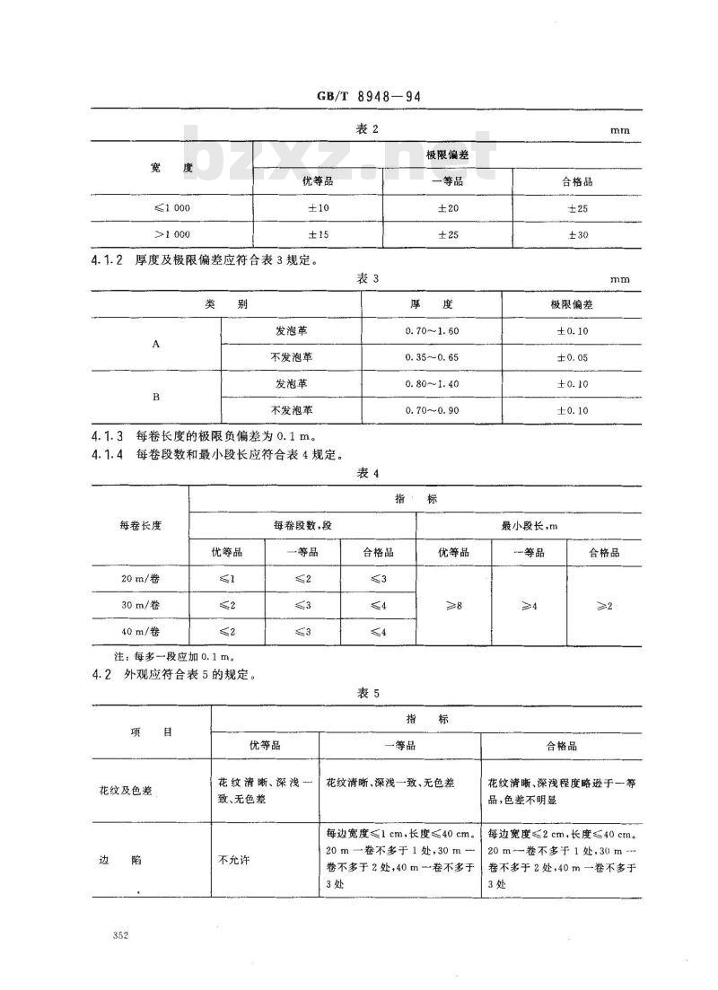 GB/T 8948-1994 聚氯乙烯人造革