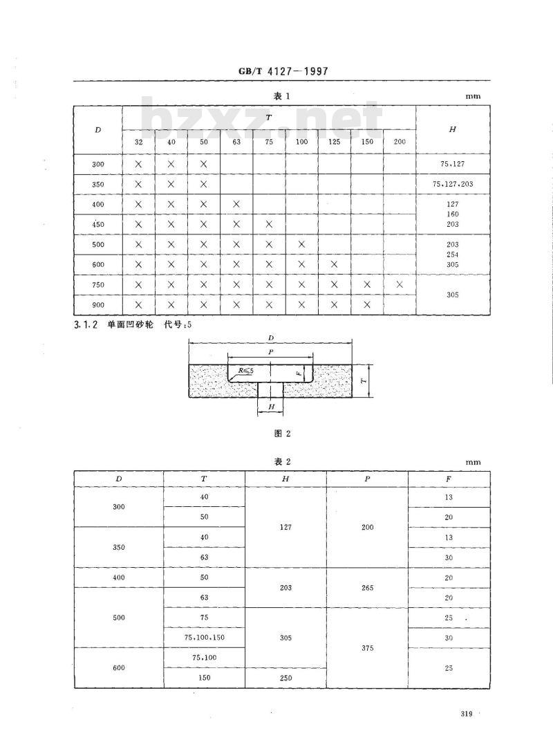 GB/T 4127-1997 普通磨具 形状和尺寸 GB/T 4127-1997 普通磨具 形状和尺寸