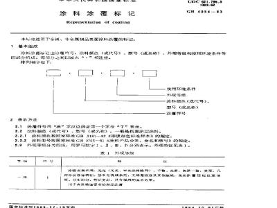 GB/T 4054-1983 涂料涂覆标记