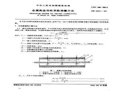 GB/T 3651-1983 金属高温导热系数测量方法