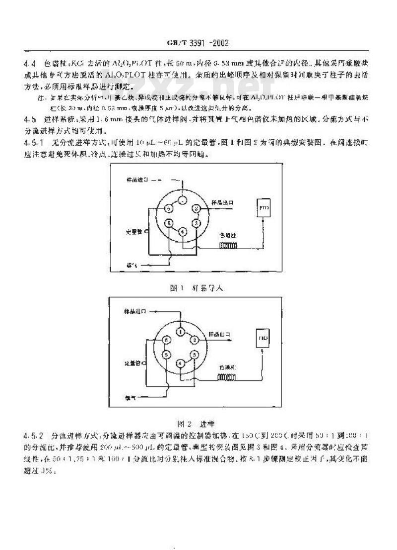 GB/T 3391-2002 工业用乙烯中烃类杂质的测定 气相色谱法