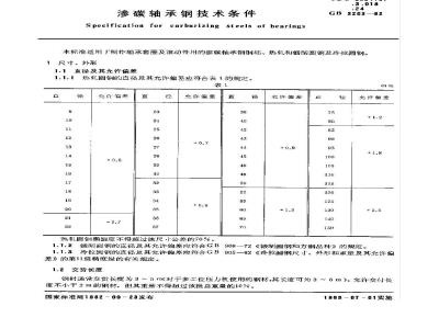 GB/T 3203-1982 渗碳轴承钢 技术条件