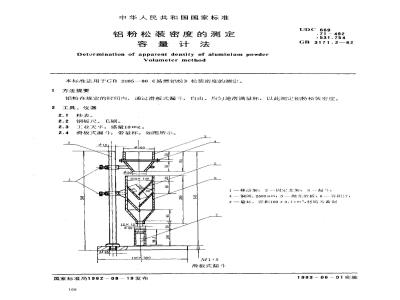 GB/T 3171.2-1982 铝粉松装密度的测定 容量计法