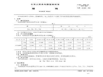 GB 3120-1982 镍线